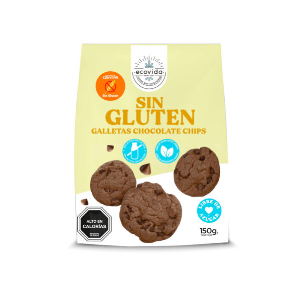 GALLETAS SIN GLUTEN CHOCOLATE CHIPS ECOVIDA