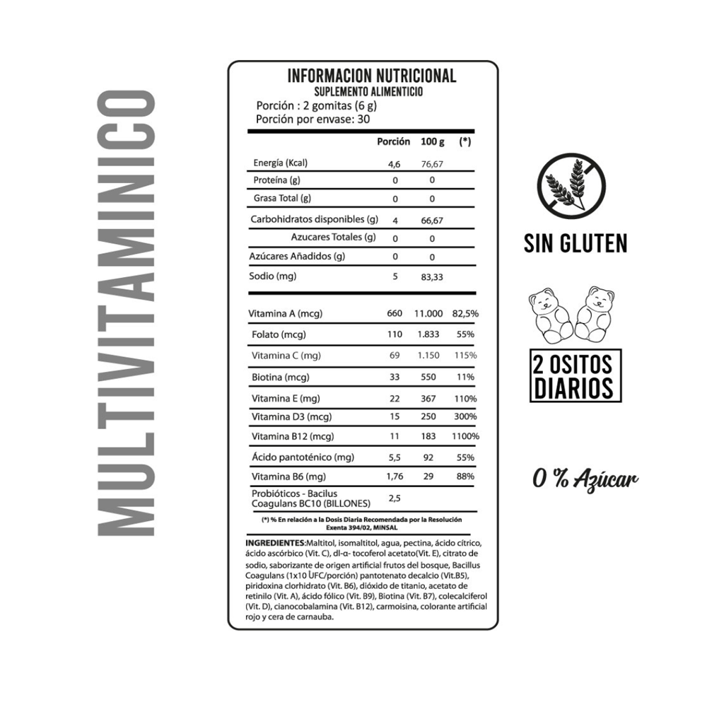Multivitaminico + Probiótico - Perfect Bear - Imagen 2